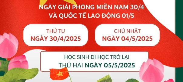 Bài đăng Instagram Thông báo Nghỉ lễ 30 tháng 4 Hiện đại Tối giản Đỏ trắng tin facebook tin instagram